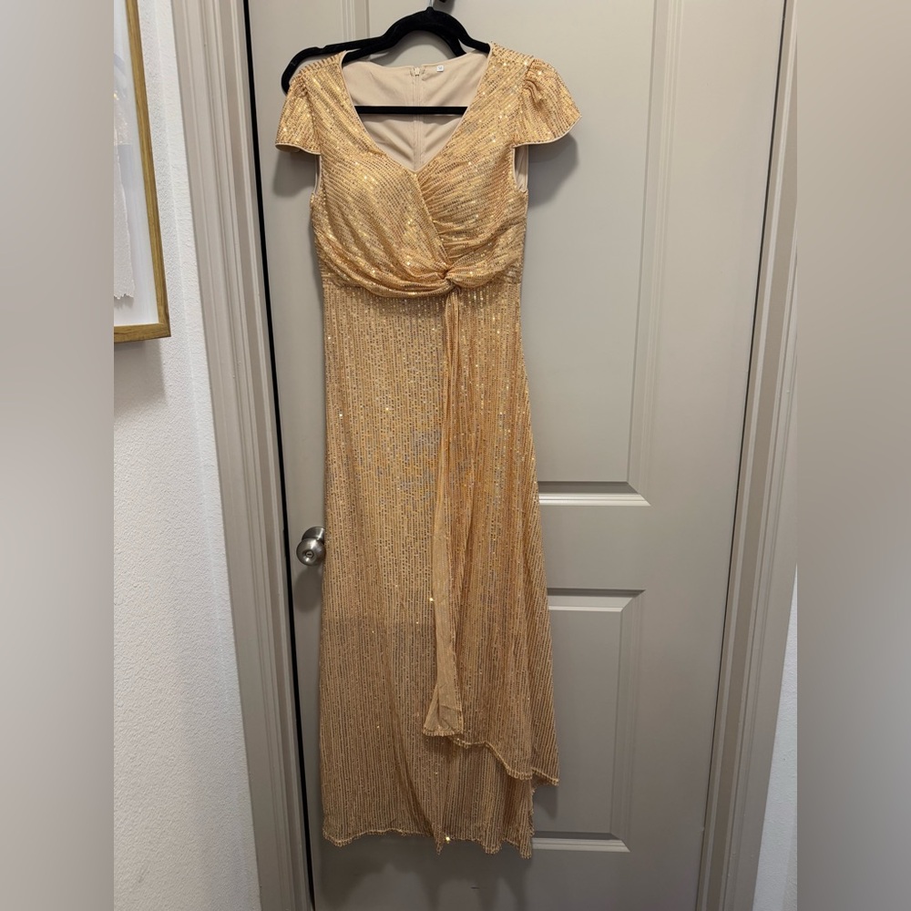 Sequin gold dress